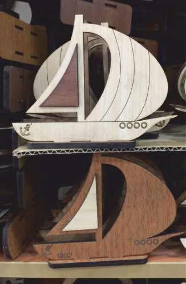 Yelkenli Formunda Denizci Balıkçı Lokanta Peçetelik Mendillik