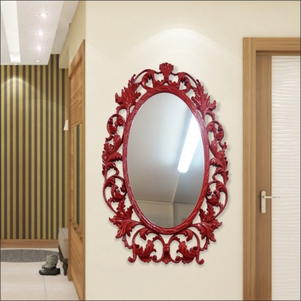 103cm İşlemeli Desenli Büyük Kapı Yanı Salon Rustik Boy Aynası