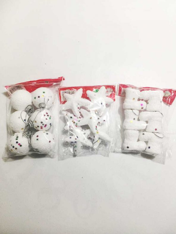 Çok Parçalı Kar Yağmış Yılbaşı Çam Ağacı Ağaç Süsü Süsleri