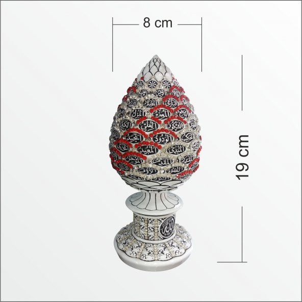 En Güzel Kaliteli Değerli Dini Ayetli Mistik Kozalak Esma Anlamlı Hediye Obje - 3