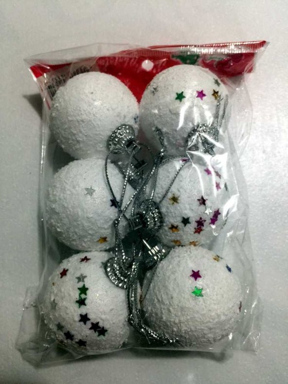 Yılbaşı Ağacı için Beyaz Küre Toplar - 2