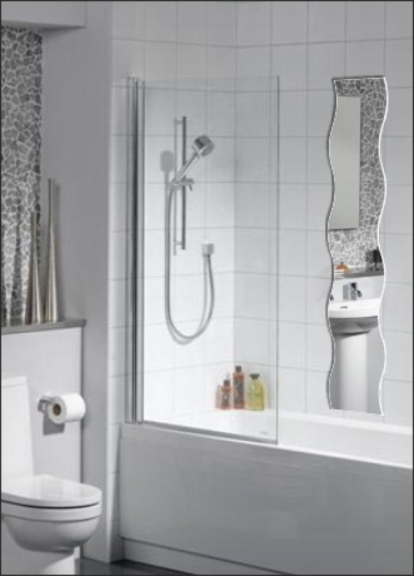 Dalgalı Boy Banyo Salon Antre Koridor Akrilik Duvar Aynası Ayna - 2