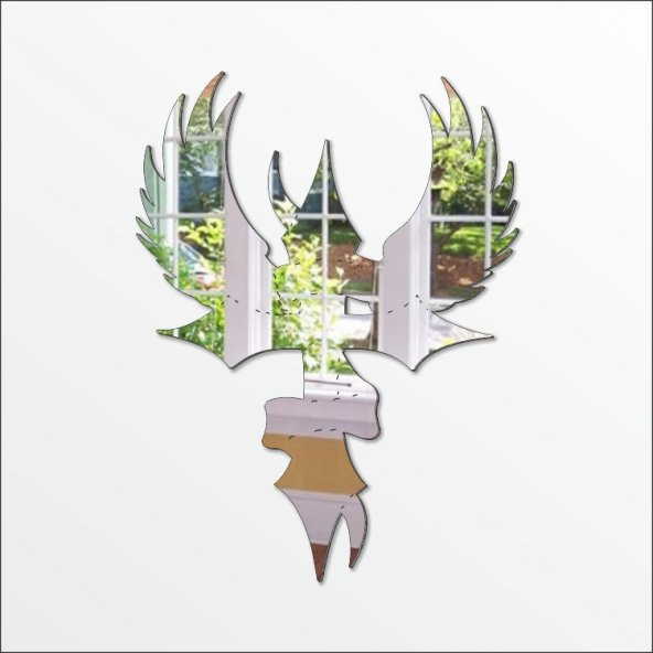 45x60cm Haç İstavroz Sign Cross Hristiyan Sembolleri Duvar Aynası - 2