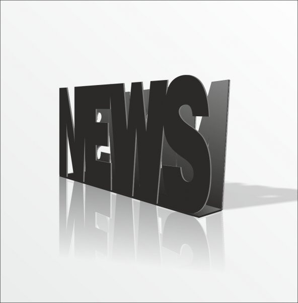 Siyah News Gazetelik Dergilik Broşürlük İnsörtlük Kutu Stand