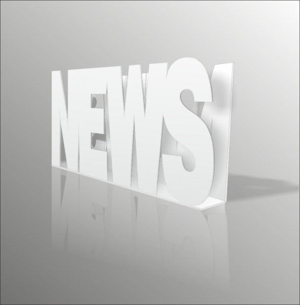 40x25cm Beyaz News Yazılı Gazetelik Broşürlük İnsörtlük Dergilik