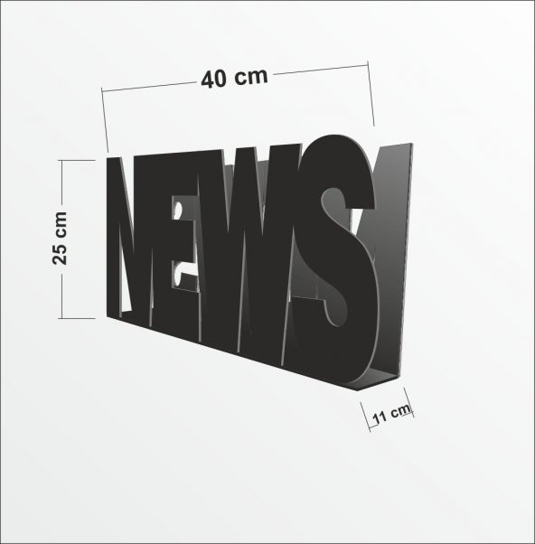 Siyah News Gazetelik Dergilik Broşürlük İnsörtlük Kutu Stand - 2