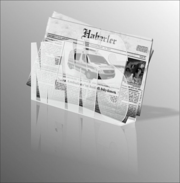 40x25cm Şeffaf News Yazılı Gazetelik Dergilik Broşürlük İnsörtlük - 2