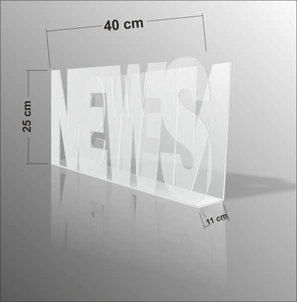 40x25cm Şeffaf News Yazılı Gazetelik Dergilik Broşürlük İnsörtlük - 3