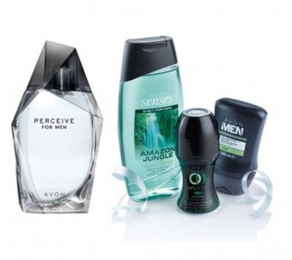 Avon Perceive Edt 100 Ml Erkek Parfüm 4'Lü Bakım Set