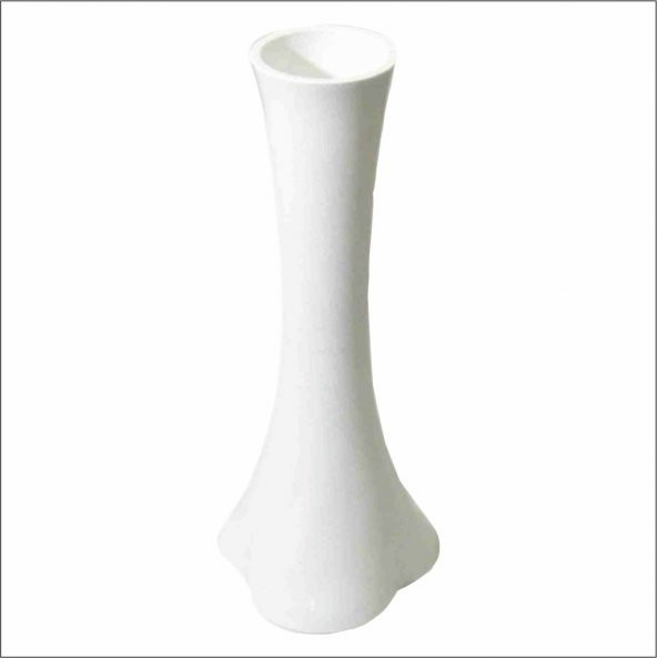 60 cm Beyaz Cam Fil Ayağı Uzun Vazo