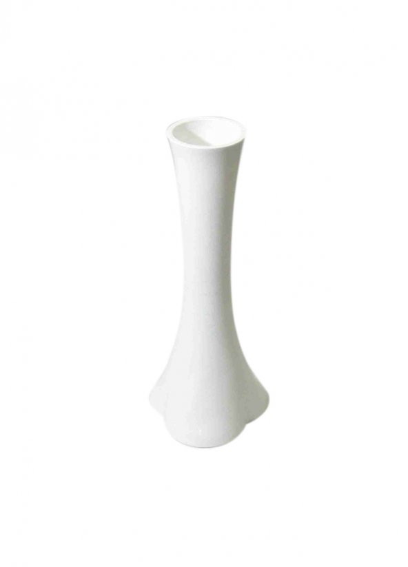 60 cm Beyaz Cam Fil Ayağı Uzun Köşe ve Masaüstü Vazo ürün görseli 1