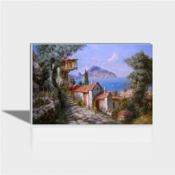 60x90 cm Yağlı Boya Marmaris Canvas Tablo M3 Decorium
