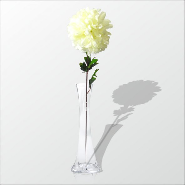 Beyaz Ortanca Kırılmaz 40 cm Cam Vazo ürün görseli 1