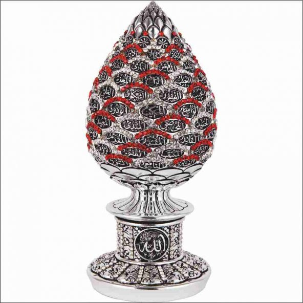 Renkli Taşlı Esma-ül Hüsna Külçe Biblo