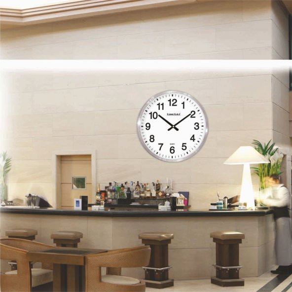 60 cm Alüminyum Çerçeve Okul İşyeri Otel Dev Duvar Saati - 2