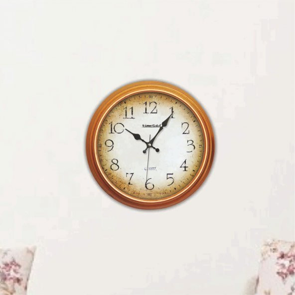 Eskitme Görünümlü Okul İşyeri Ofis Otel Resepsiyon Duvar Saati - 3