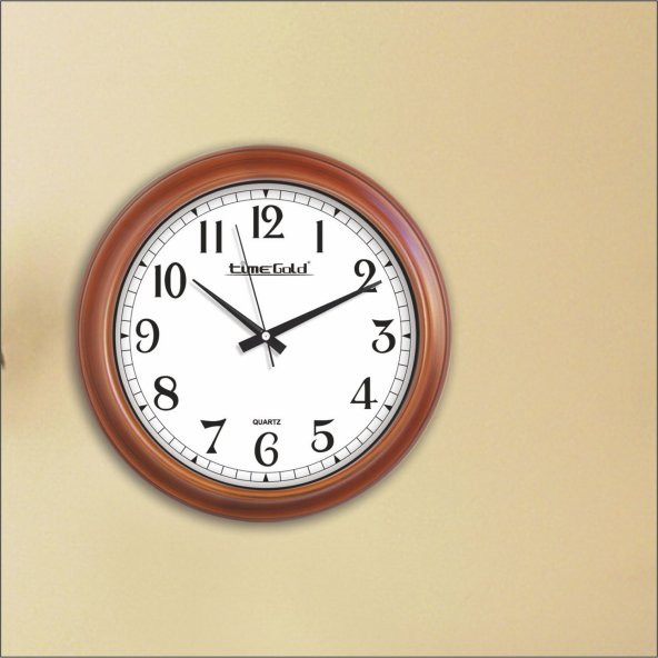 Maun Ahşap Görünümlü Okunaklı Ev İşyeri Ofis Okul Duvar Saati - 3