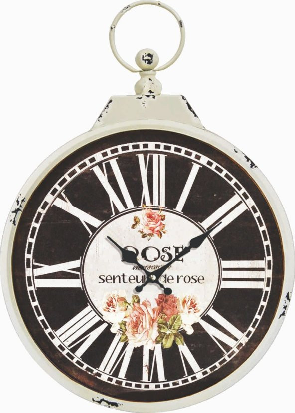 Metal Beyaz Flower Köstek Pansiyon Otesl Odası Okul Duvar Saati