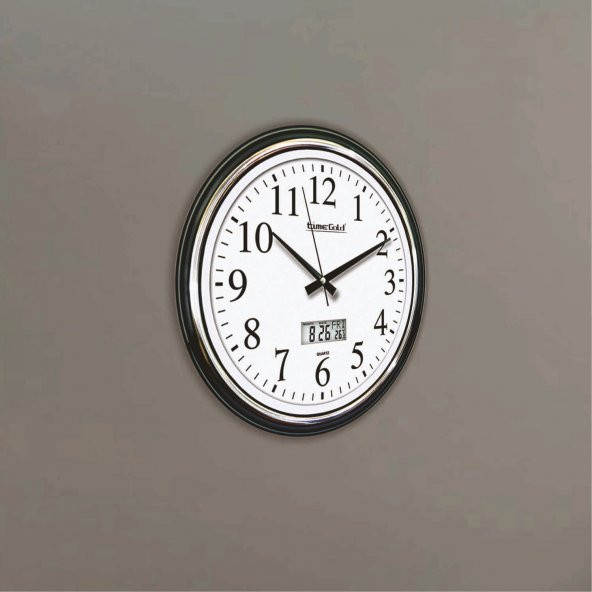 47 cm Büyük Rakamlı Dijitalli Okunaklı Respsiyon Otel Duvar Saati - 3