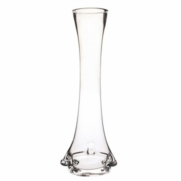 Fil Ayağı Uzun Şeffaf Cam 40 cm Köşe Vazo