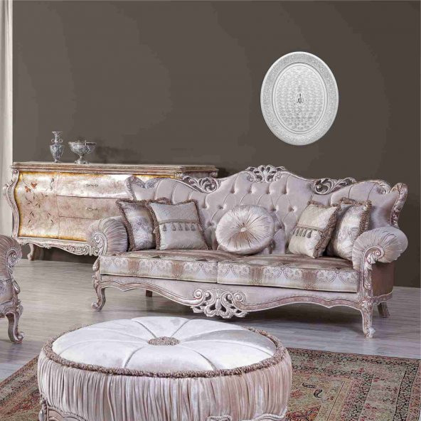 Gümüş Yaldızlı Duvara Asılabilir Esma-ül Hüsna Pano - 2