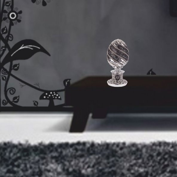 Ayet-el Kürsi Sedef İşleme Swarowsky Taşlı Külçe Biblo Topuz - Resim 3