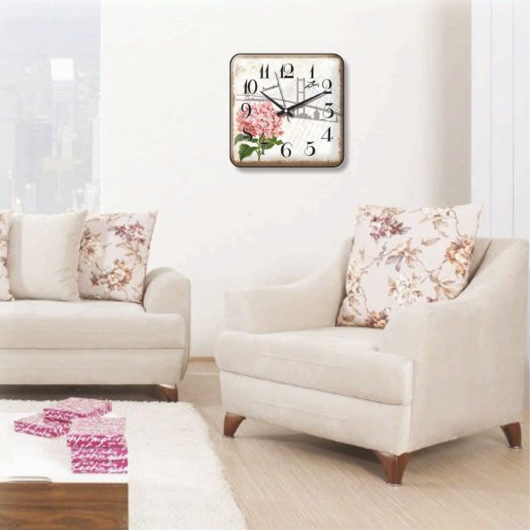 Boğaz Silüetinde Ortanca Ev Mutfak Ofis Duvar Saati - Resim 2