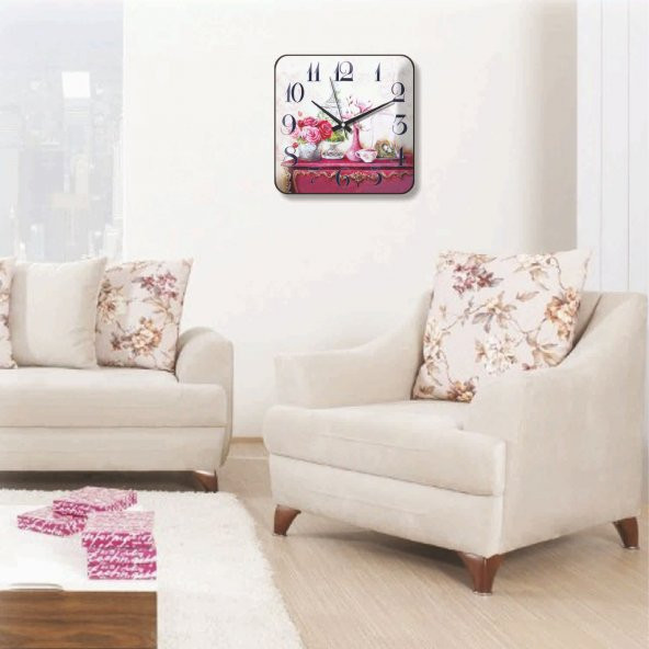 Retro Ofis İşyeri Ev Otel Odası Resepsiyon Duvar Saati - 2