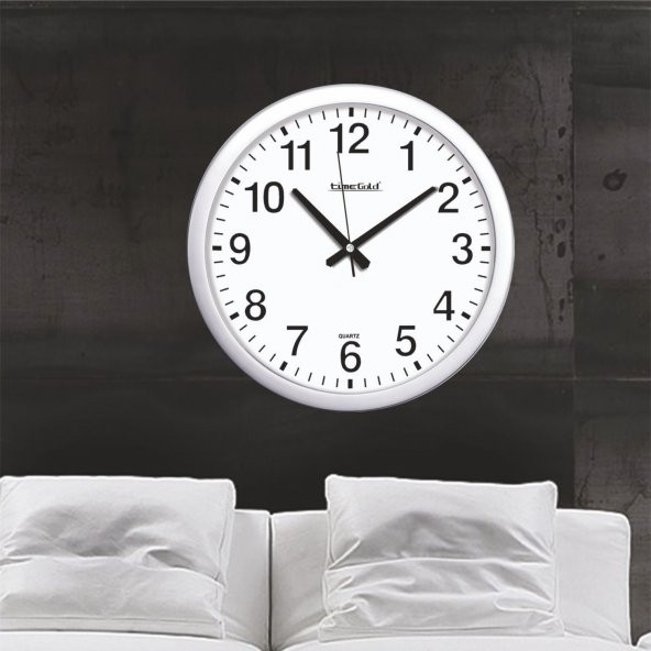 Okul İşyeri Karakol Otel Odası Büyük Rakamlı Metalize Duvar Saati - 3
