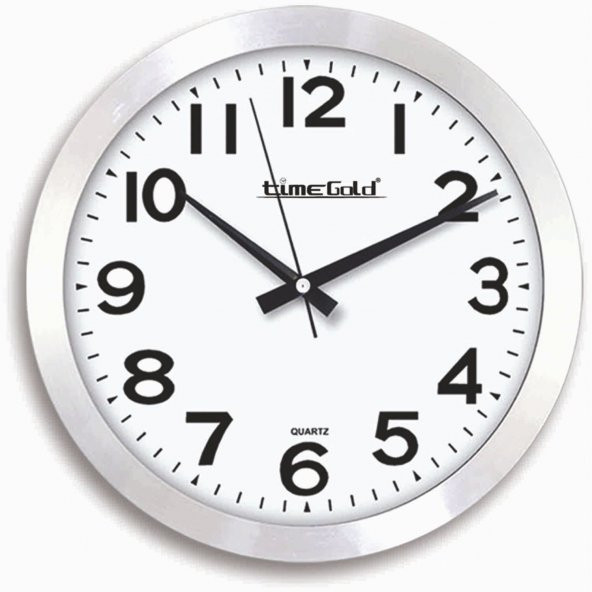 Alüminyum Çerçeve Ofis Otel Dershane İşyeri Duvar Saati ürün görseli 1