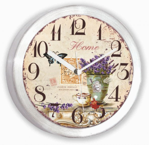 Alüminyum Çerçeveli Home Retro Vintage Mıknatıslı Saat