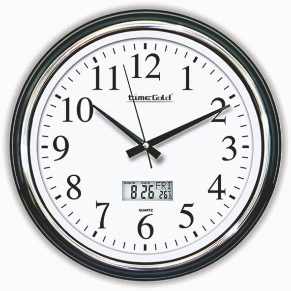 47 cm Büyük Rakamlı Dijitalli Okunaklı Respsiyon Otel Duvar Saati