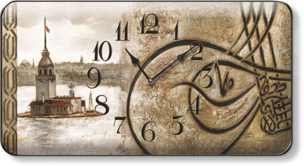 Osmanlı Tuğralı Bombe Camlı Duvar Saati