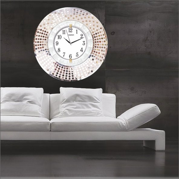 Dekor Parça Aynalı Duvar Saati - 2