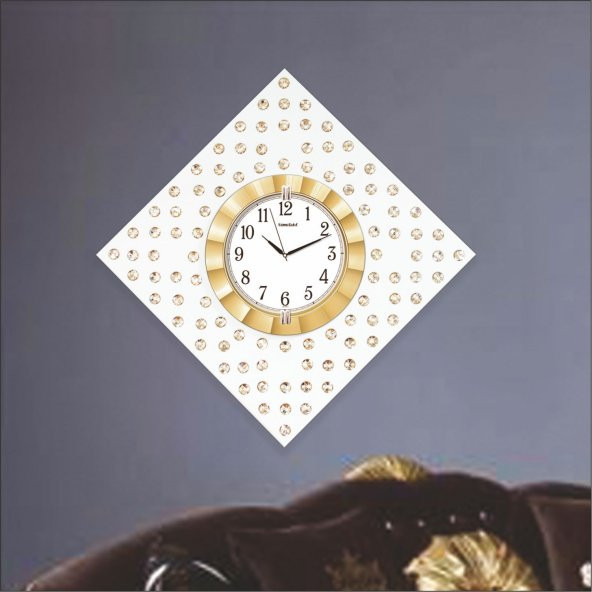 Mdf Üzeri Taş Kaplama Hediyelik Otel İşyeri Ofis Duvar Saati - Resim 3