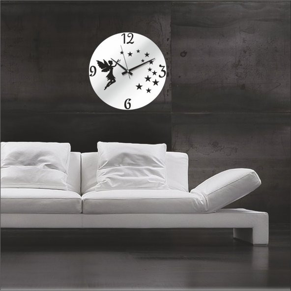 Aynalı Peri Kızı Duvar Saati - 2