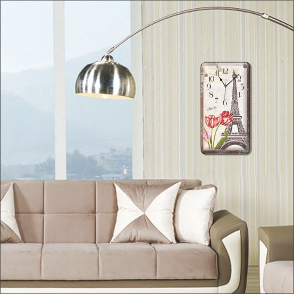 Paris Eyfel Kulesi Duvar Saati - Resim 2