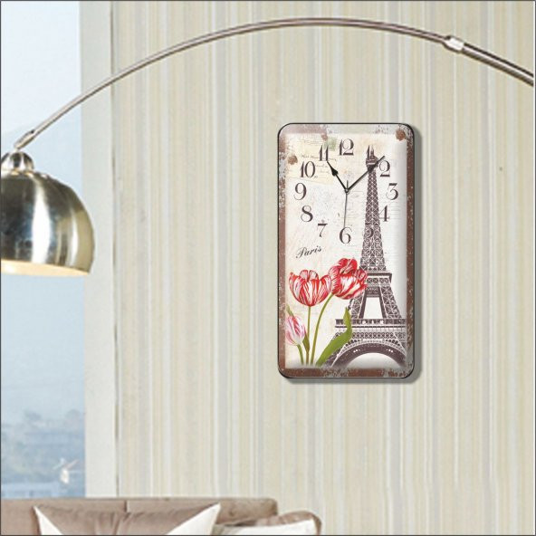 Paris Eyfel Kulesi Duvar Saati - Resim 3