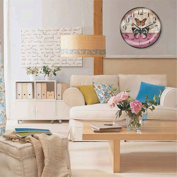 Kelebekler Duvar Saati - 2