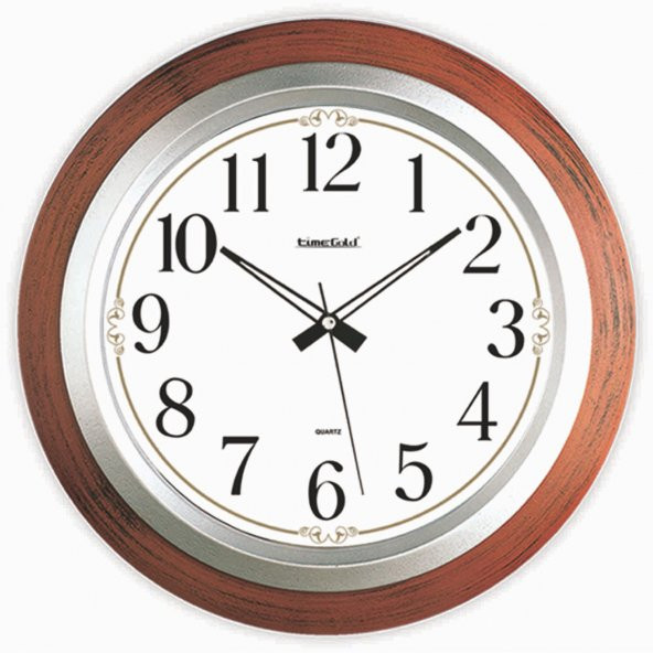 Ahşap Görünümlü Okunaklı Duvar Saati
