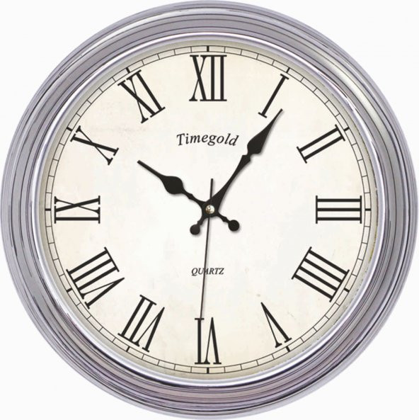 Gümüş Çerçeve Duvar Saati