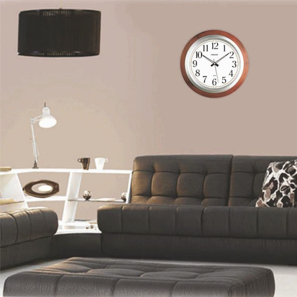 Ahşap Görünümlü Okunaklı Duvar Saati - 2