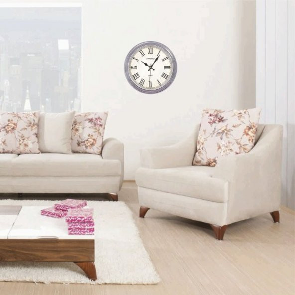 Gümüş Çerçeve Duvar Saati - 2