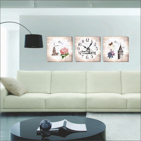 İstanbuldan Kareler Kanvas Tablo Duvar Saati - 2