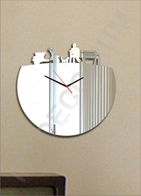 M3 Decorium Nostaljik Hediye Ayna Saat - Resim 3