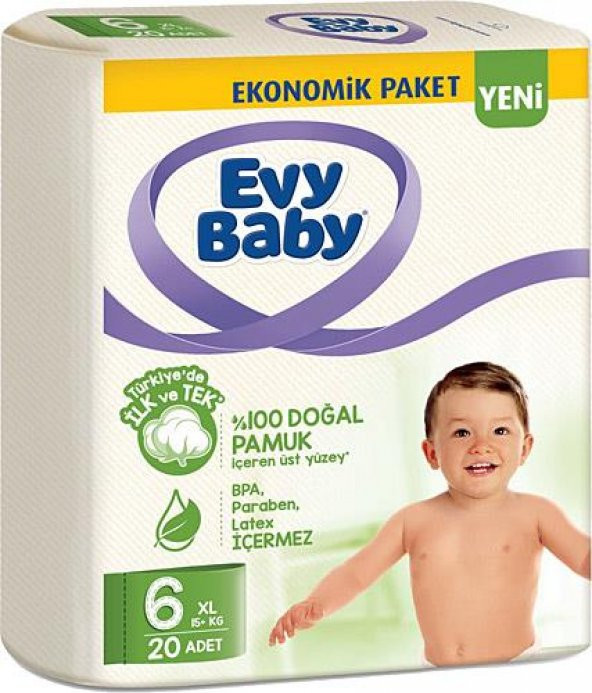 Evy Baby Ekonomik Paket 6 Beden 16+ Xlarge 20 Adet