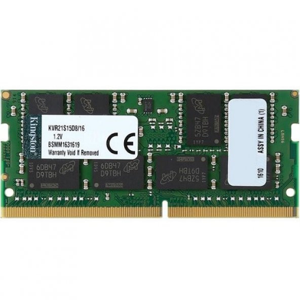 16 GB DDR4 2133 MHz KINGSTON NOTEBOOK KVR21S15D8/16