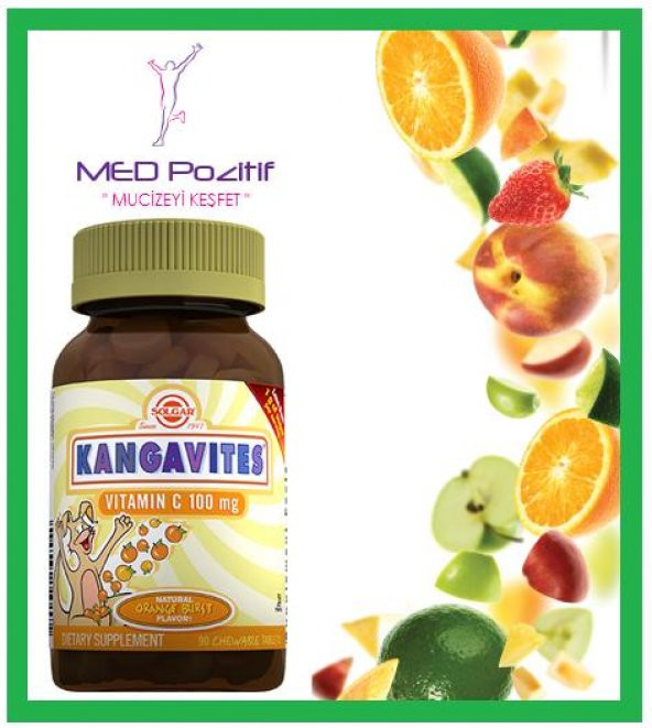 Solgar Kangavites® Vitamin C 100 mg 90 Çiğ. Tableti