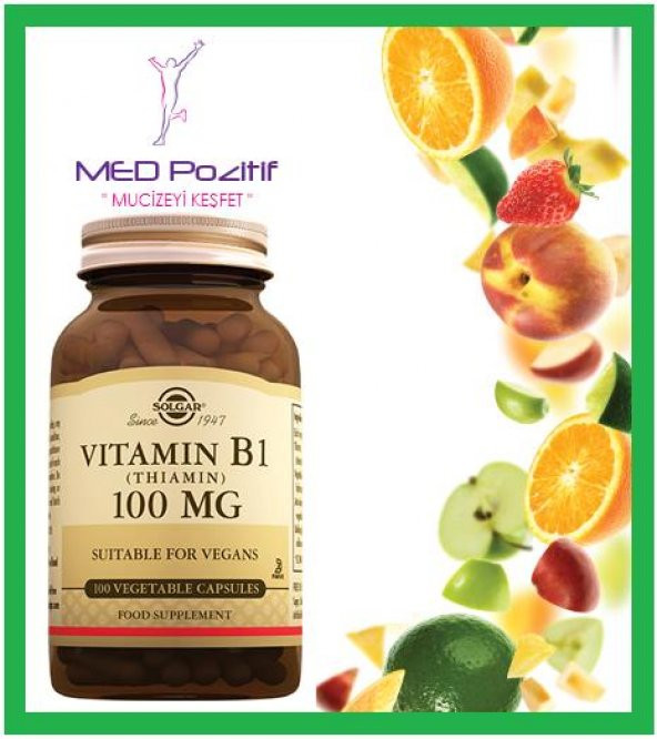 Solgar Vitamin B1 ( Thiamin ) 100 mg 100 Kapsül