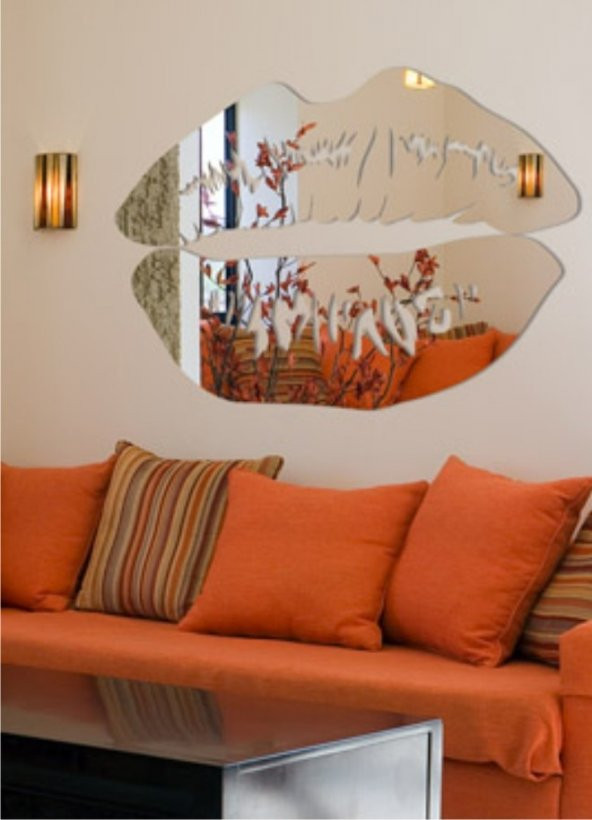 M3 Decorium Dudak Dekoratif Salon Koridor Makyaj Duvar Aynası